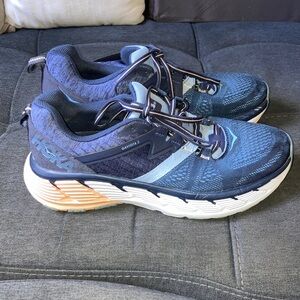 Hoka Men's Navy and White Athletic Shoes